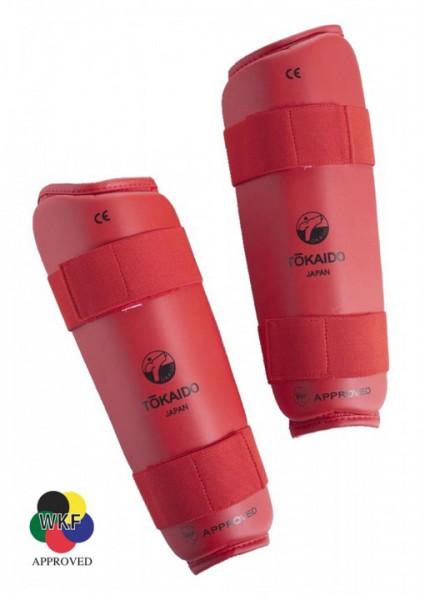 TOKAIDO Schienbeinschutz - rot - WKF approved